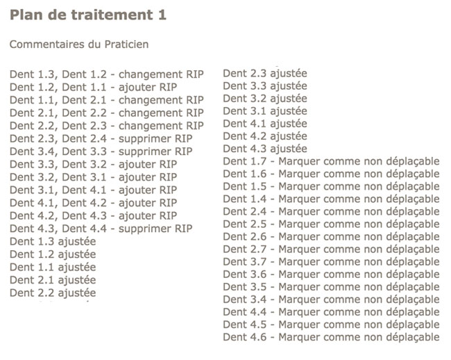 plan de traitement Invisalign