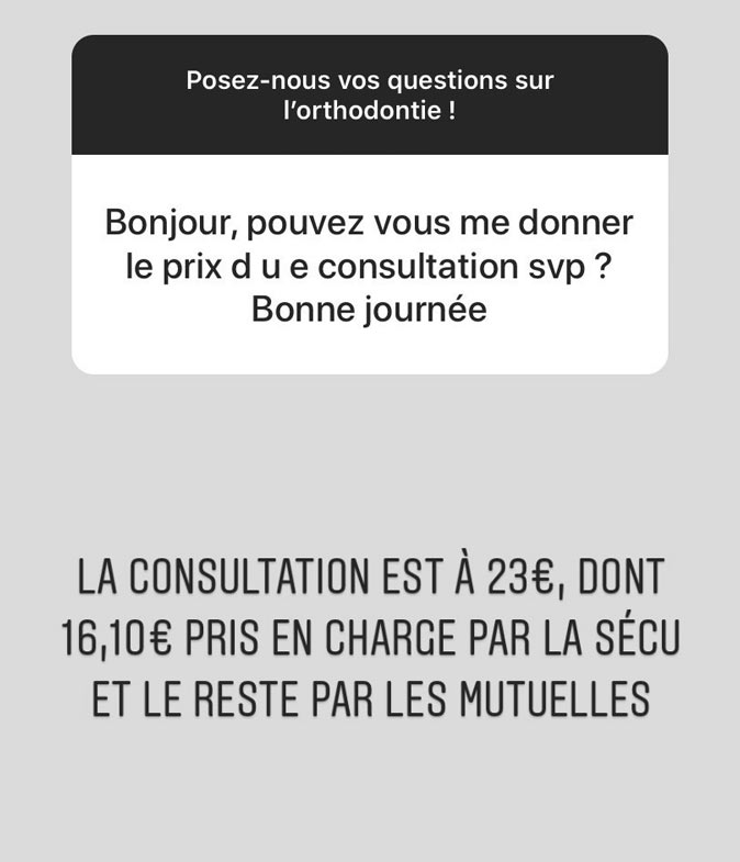 Prix de la première consultation chez le Dr Issembert