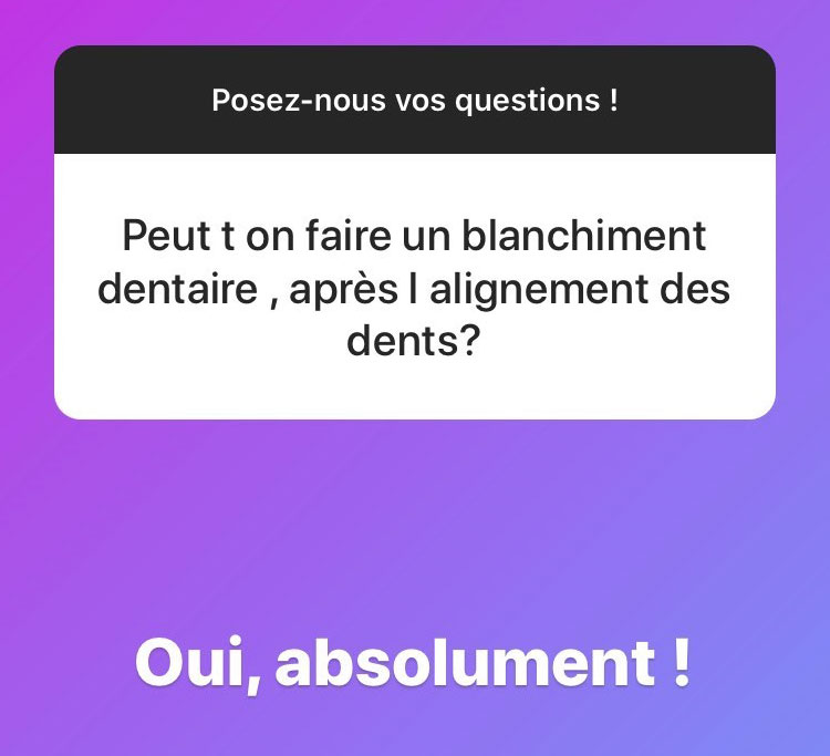 blanchiment après alignement des dents